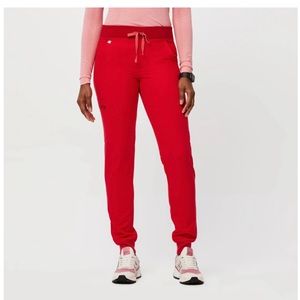 Figs Womens Zamora Jogger Scrub Pants- Pop Red - Medium
